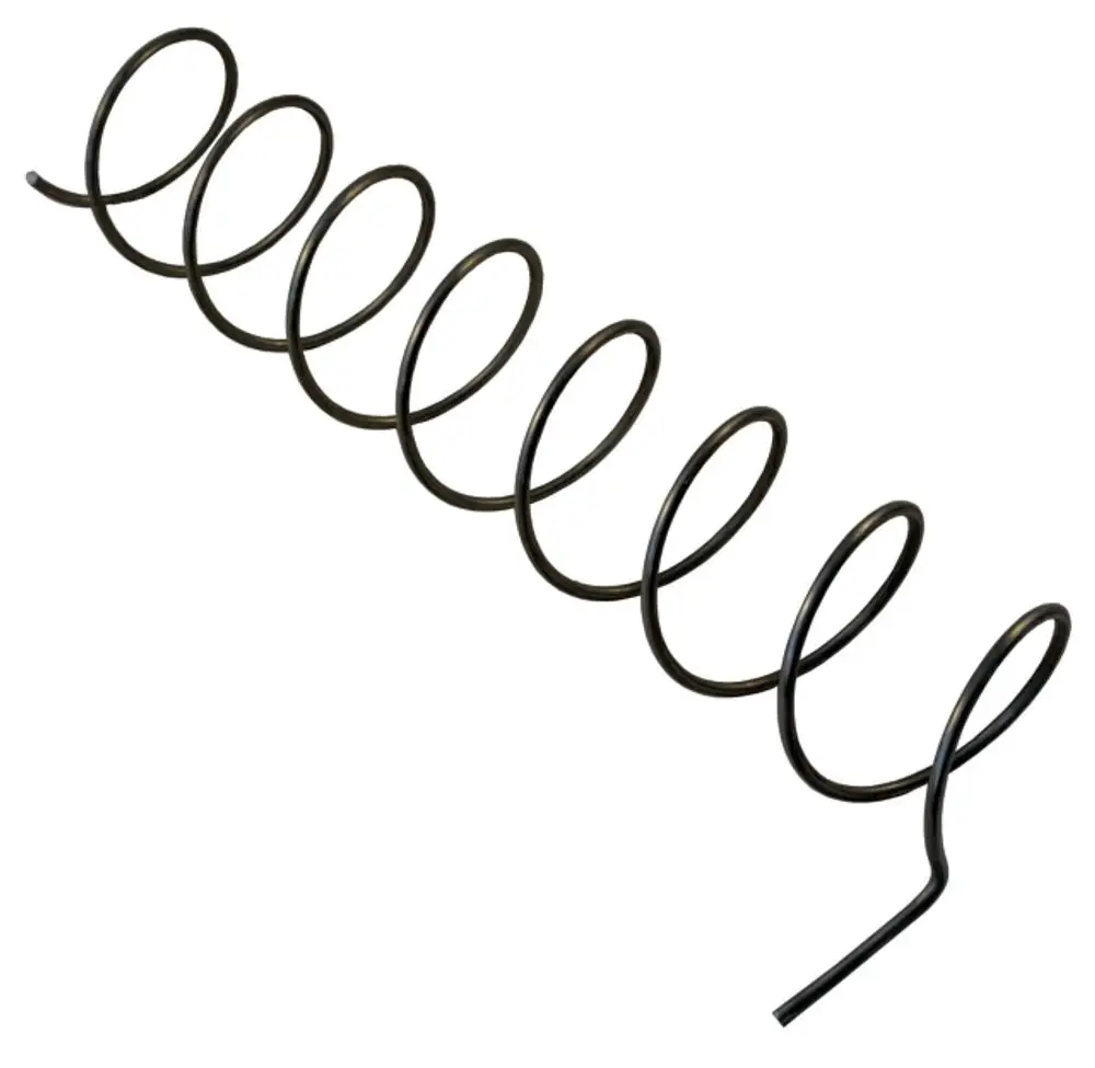 Schwarze Reinigungsfeder mit spiralförmigem Design, verwendet für Wartungszwecke bei Wolf-Geräten.
